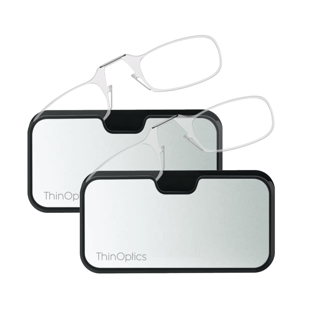 ThinOptics, 2-Pack Readers + Silver Universal Pod