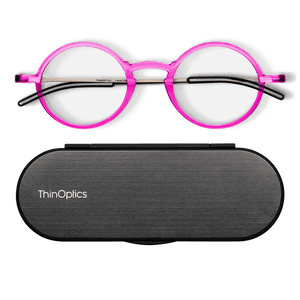 Pink Luxury Eyeglasses Case, Transparent PVC Sunglasses Purse Case