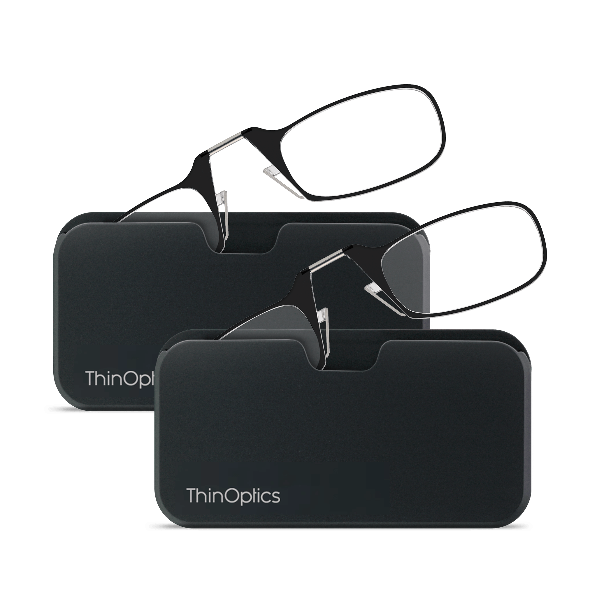  ThinOptics Universal Pod Case + Rectangular Reading Glasses,  Alpine Horizon, 44mm + 1.5 : Health & Household